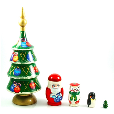 christmas matryoshka dolls