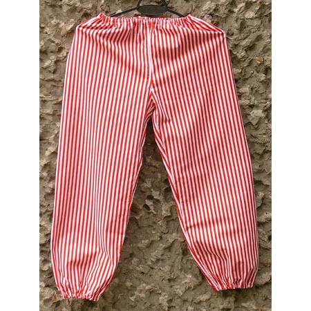 red white striped pants