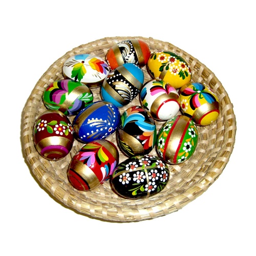 Polish Art Center Deluxe Golden Wooden Easter Eggs