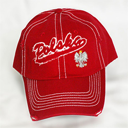 Polska Polish Eagle Embroidered Adjustable Hat - Navy/ from Poland