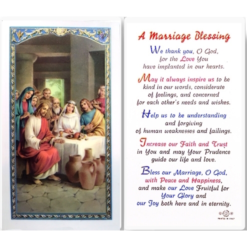 Polish Art Center - A Marriage Blessing - Holy Card