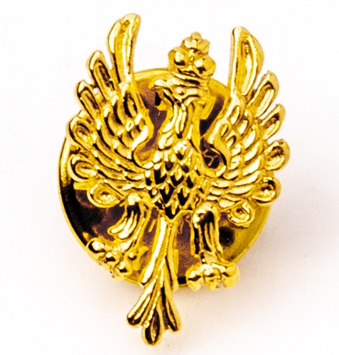 Polish Art Center Gold Plate Over Sterling Silver Polish Eagle Lapel