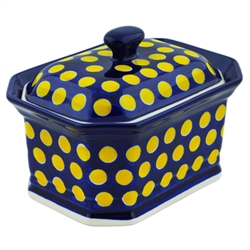 Polish Pottery 6.5'' Memory Keeper with Lid - Polish Art Center